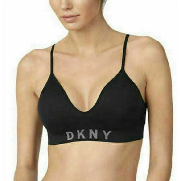 DKNY Ladies' Seamless Bralette 2-PACK (Black/Grey) (Small) at