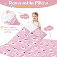 thumbnail image 3 of Pink Halloween Skulls Toddler Nap Mats for Kids Preschool,60"x20" Sleeping Mat Bag or Kids,Toddler Sleeping Bag,Toddler Nap Mat or Daycare, 3 of 6