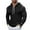 Black, variant on Yiaimeir Mens Casual Textured Pullover Hoodie Long Sleeve Half Zip Lightweight Sweatshirt for Everyday Comfort and Style