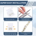 thumbnail image 3 of LED Strip Connectors 10mm Width 20 Pcs - Unwired LED Couplers Solderless for DIY Lighting Projects Wide RGB LED Strip Lights 4 Pin, 3 of 6