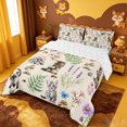 thumbnail image 2 of meiyoeat Kawaii Kitten King Size Comforter Sets,Watercolor Floral Rustic Mushroom Comforters King Size For Girl,Reversible,3Pcs,1 Comforter And 2 Pillowcases, 2 of 7