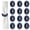 Royal Blue, variant on Set of 12 Handcrafted Napkin Rings - Epoxy Resin Round Napkin Holders for Dining Table Décor (Multi Pastel 2)