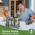 thumbnail image 7 of ENP City Building Set, 677 Pcs Army Military Building Block Kit for Kids, Army Rescue Tower Building Toys, Gift for Boy Girls 6-12, Green, 7 of 7
