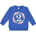 thumbnail image 2 of Inktastic 2nd Birthday Rose Wreath 2 Year Old Girl Toddler Sweatshirt, 2 of 4