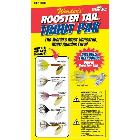 Worden's 1/8oz Rooster Tail Trout Pak Box Kit with Storage Box