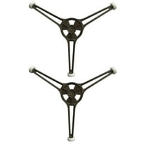 Moluckfu Black Plastic Microwave Turntable Ring 2Pcs 6.3x6.3in