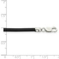 thumbnail image 3 of Auriga Fine Jewelry 925 Sterling Silver 3 mm Black Leather Necklace for Women 18", 3 of 5