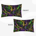 thumbnail image 2 of Rateoe Neon Mardi Gras Pattern Pillow Covers with Invisible Zipper(Pillows are not Included) Standard Pillowcases-16"x24", 2 of 6