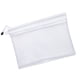 thumbnail image 4 of Estuche transparente de malla de doble capa con cremallera, de nailon y metal | Organizador de dos compartimentos para bolígrafos, exámenes, papelería, material escolar y de oficina., 4 of 4