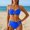 S-Blue, variant on Womens Swimwear Solid Color Metal Buckle Two Piece Tankini Swimsuit With Adjustable Straps And High Waist Bottoms Soft Wear S Dark Green
