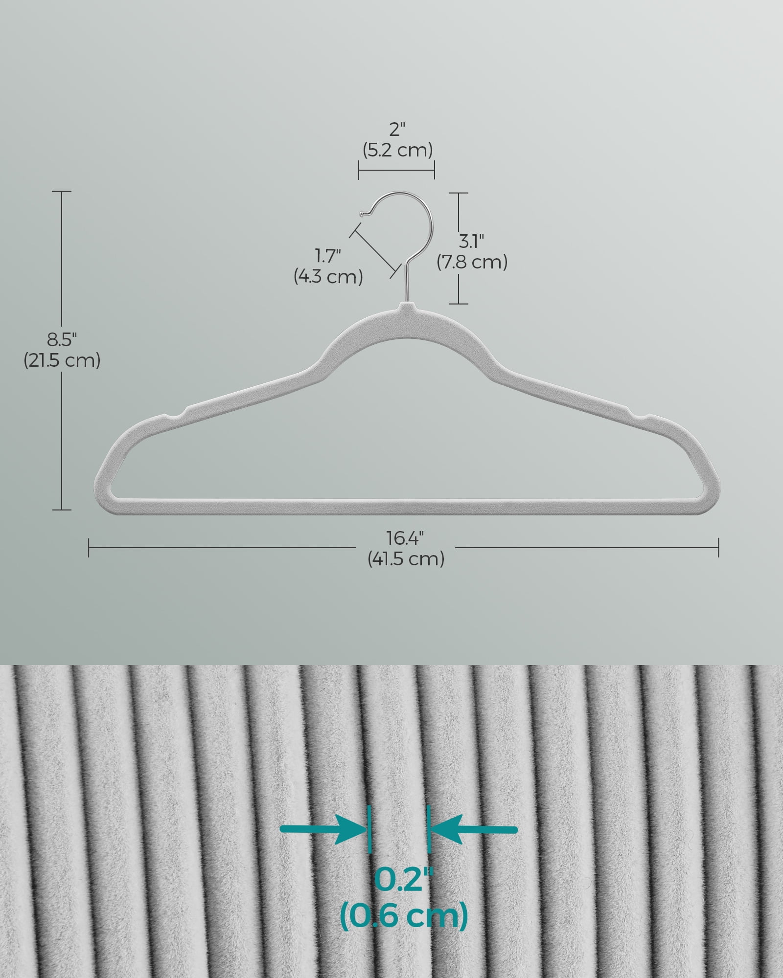 Velvet Hangers 100 Pack, Non-Slip Clothes Hangers with Silver-Colored Swivel Hooks, Slim Space-Saving for Closet, Heavy-Duty, Black