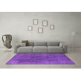 thumbnail image 3 of Ahgly Company Indoor Square Oriental Purple Industrial Area Rugs, 5' Square, 3 of 4