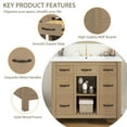 thumbnail image 5 of 36''Bathroom Vanity Desk With Undermount Sink,Modern Bathroom Storage Cabinet With 2 Drawers And 2 Cabinets,Solid Wood Frame Bathroom Cabinet, 5 of 9