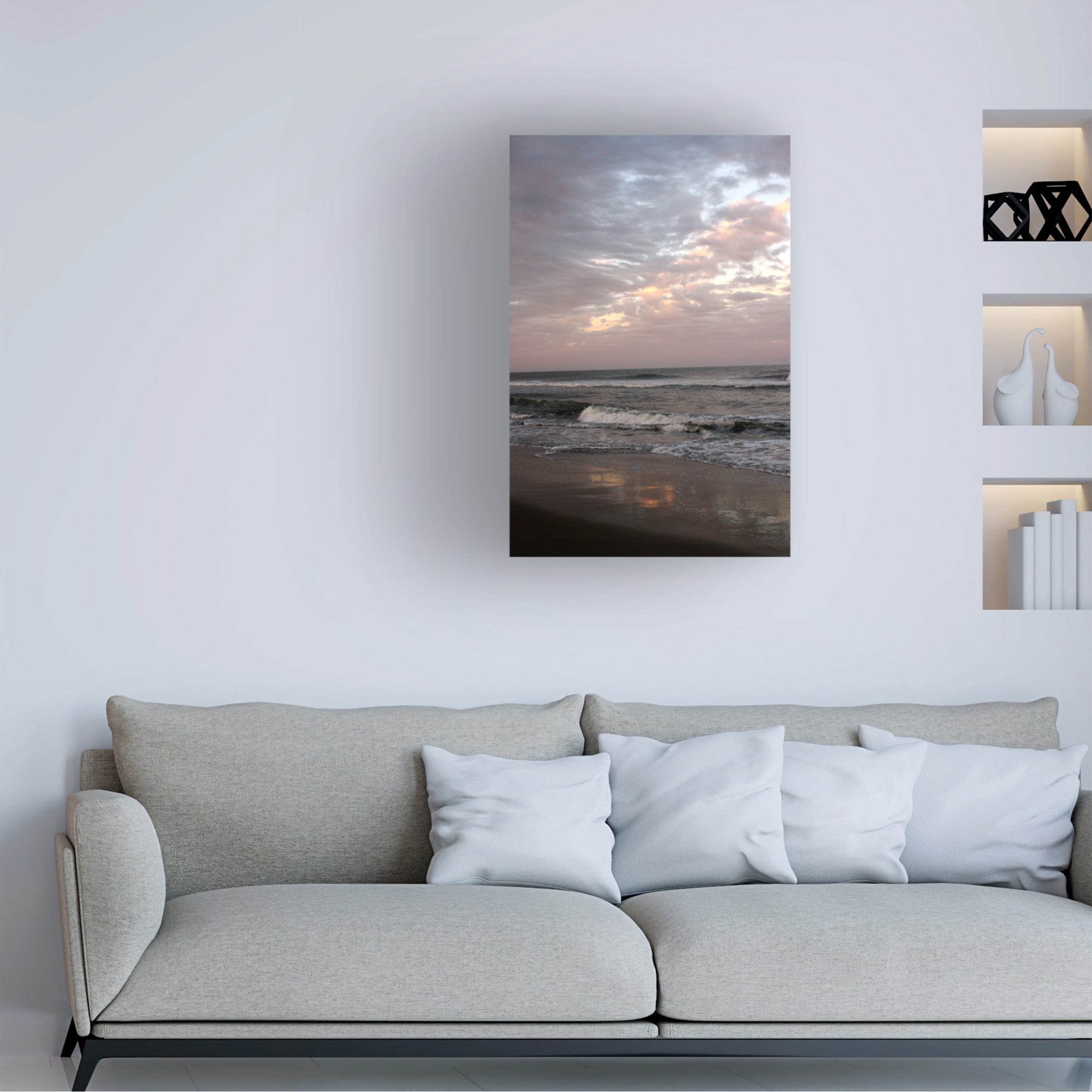 Canvas Wall Art - DANE 'Beaches 29' Wall Art for Living Room, Bedroom, or Office Décor by Trademark Fine Art - 12 x 19 Inches