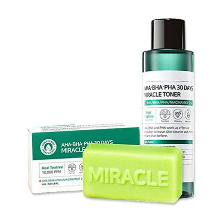 SOME BY MI AHA BHA PHA 30 Days Miracle Toner 150ml+ Cleansing Bar (Best Aha And Bha Products)