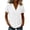 White, variant on Ashirexll Womens Casual Tops Collared V-Neck Short Sleeve Solid Color Blouse Casual Summer Top for Spring