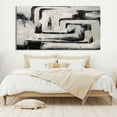 thumbnail image 2 of Large abstract wall art white abstract painting canvas modern textured wall art contemporary living room home decor,(41*81cm)16*32 Inches,Unstretched,Frameless, 2 of 4