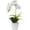 White 1 Stem, variant on Artificial Orchid Flower in Grey Pot, Faux Pink Orchid Real Touch Fake Phalaenopsis Bonsai for Office Home Wedding Party Indoor Decor (Pink 1)
