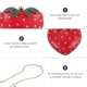 thumbnail image 5 of GOOHOCHY Bolso de fresa con cadena para mujer, bandolera con diseño de fresa, con dibujos de frutas, estilo kawaii, color rojo, 5 of 7