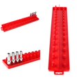 thumbnail image 4 of facefd Socket Organizer Holder Rack Sleeve Storage Bracket Tool Box Rail Tray Red Imperial L, 4 of 9