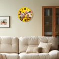 thumbnail image 3 of erolrail Rustic Wall Clock,Silent Non Ticking Wall Clocks for Living Room,Bedroom,Kitchen 12IN Cute Pig Fence Sunflower Creative, 3 of 5