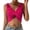 Hot Pink, variant on Women's Knot Crop Knitted Vest Top Casual Summer Fashion Sleeveless Solid Slim Fit, S, Black