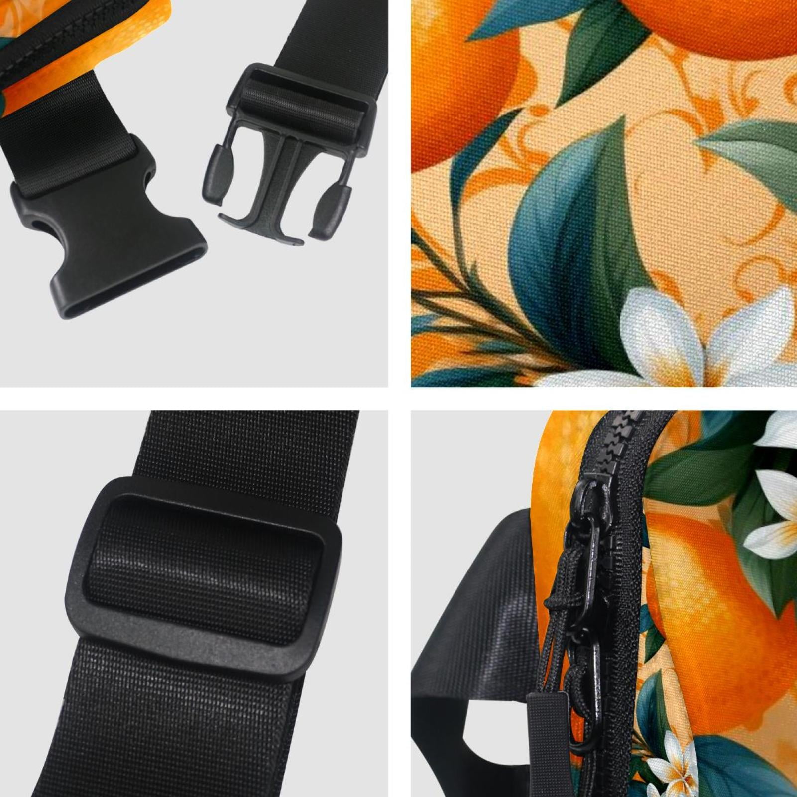 Oranges Lightweight Adjustable Cross Body Bag Fanny Pack Waist Pack with Extension Strap Unisex