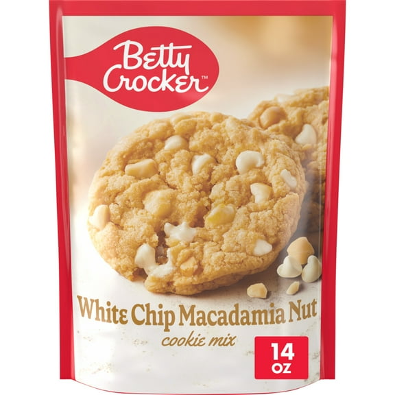 Betty Crocker White Chip Macadamia Nut Cookies, Cookie Baking Mix, 14 oz
