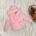 thumbnail image 6 of QUYUON Toddler Fleece Jackets Baby Girls' Long Sleeve Zip up Hoodie Jacket Tie Waist Winter Warm Down Coat Outerwear with Pockets Windbreaker Anorak Jackets Pink 3T, 6 of 8