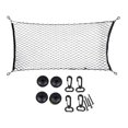 thumbnail image 1 of BeesClover Polyester Universal Car Rear Trunk Cargo Net High Elasticity Organizer Pocket With 4 Hooks 70 X 120cm, 1 of 8