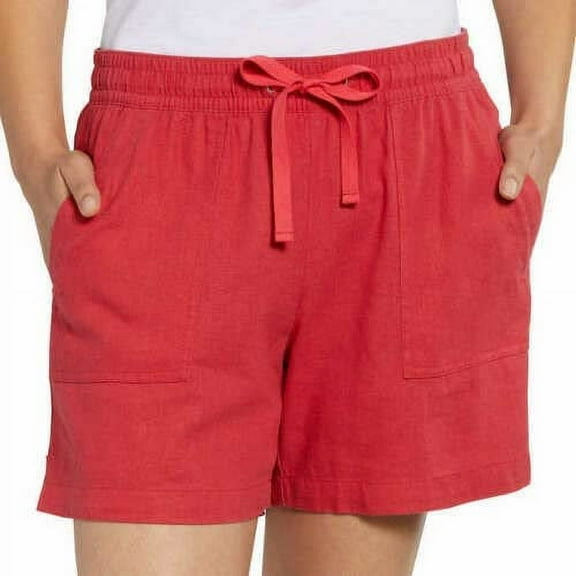 Nautica Ladies Linen Blend Pull-on Short Size: 2XL, Color: Rose Coral