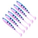 thumbnail image 1 of 6uds. Cebo de cola en T biónico suave, accesorios de pesca multifuncionales de 9cm, color morado, 6 uds., 1 of 3