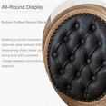 thumbnail image 5 of Dining Chairs Set of 6 French Style Nailhead Trim Faux Leather Fabric,Kitchen & Dining Room Chairs with Wood Legs (6 Pieces, Black), 5 of 8