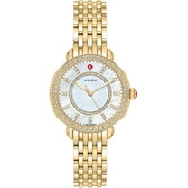 Michele Sidney Women's Watch, Classic Gold Tone, Stainless Steel, MWW30B000004