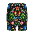 thumbnail image 5 of Gaeub Roosters and Flowers Printed Men's Short Pajama Pants, Lightweight Lounge & Sleep Bottoms Keep You Cool - Small, 5 of 9