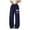 Dark Blue, variant on CPNG Girls Drawstring Straight Wide Leg Sweatpants Bow Print Sweat Pants Elastic High Waist Solid Color Baggy Joggers(Beige,4-5 Years)