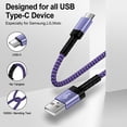 thumbnail image 7 of QC 3.0 Fast Wall Charger with 10FT Braided Type C Cable, Quick Charge Power Adapter Compatible with iPhone 17/16/15 Pro Max, iPad Pro, Galaxy S26, Android, Purple, 7 of 7