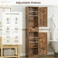 thumbnail image 6 of 67" Tall Storage Cabinet, Bathroom Cabinet with Drawer & Adjustable Shelves, Narrow Storage Cabinet, Floor Cabinet for Living Room, Home Office, Rustic Brown, 6 of 15