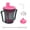 Grey Body Cup& Cherry Pink Lid, variant on Ehucon Dysphagia Regulating Drinking Cups for Swallowing Difficulty, Leak Resistant, 5cc and 10cc,1 Count