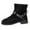 Black, variant on SKIYLEVZ Women's Ankle Boots Winter Fashion Shoes Breathable Thermal Boots with Fleece Lined Thick Soft Sole Flatform Casual Solid Outdoor Cold Weather Footwear