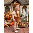 thumbnail image 6 of Cjfdfy Newborn Baby Boy Girl Thanksgiving Turkey Outfit Romper My 1St Thanksgiving Short Sleeve Bodysuit Fuzzy Overalls Suspender Shorts And Hat Set Infant Cute Holiday Photography Outfit, 6 of 10