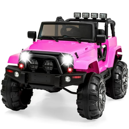 Best Choice Products Kids 12V Ride On Truck w/ Remote Control, 3 Speeds, LED Lights, AUX,