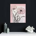 thumbnail image 4 of Nawypu  Framed Botanical Pink Flower Canvas Prints Wall Art Line Art Floral Plant Poster Pictures Minimalist Botanical Artwork Wall Decor Gifts for Women for Bedroom Living Room Home, 4 of 4