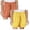 Yellow 1PCS & Orange 1PCS, variant on XEGLSBU 3 Pack Girls Summer Casual Shorts Feel Elastic Waist for Child Comfortable Play Bottoms Size 5-6 Years