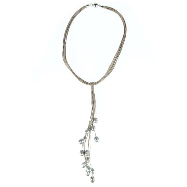 Women 3 Layered Necklace silverBeaded Horn Choker Chain Pendant Jewelry Gifts UK