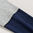thumbnail image 5 of Xdegoge Boys Girls Crewneck Sweatshirts Long Sleeve Layered Look Color Block Pullover Tops Casual Fall Comfy Athletic Activewear 3-15 Years Gray 14-15 Years, 5 of 6