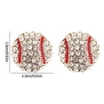 thumbnail image 3 of Daisyyozoid Ball Game Earrings Gifts For Girls Basketball Gift Alloy Rhinestone Earrings, 3 of 5