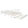 thumbnail image 5 of Newest Twin over Full Bunk Bed with Trundle & Storage Staircase, Classic Solid Wood Frame with Drawers,White, 5 of 13