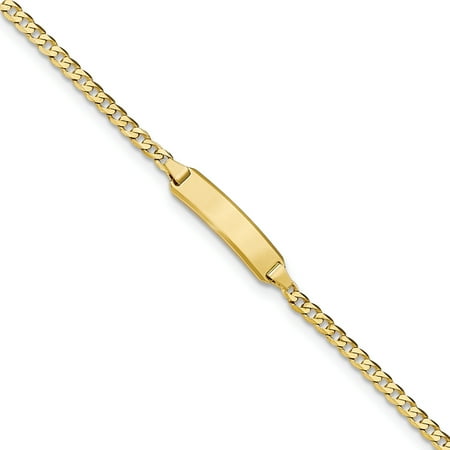14k Yellow Gold Baby ID Curb 5.5inch Bracelet