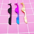 thumbnail image 2 of Eyelashes Tweezers Professional Eyelash Extension False Eyelash Applicator Tool Remover Clip Stainless Steel - Gold?¨º?Black?¨º?Assorted Color, 2 of 8